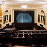 view of colonial theatre stage from mezzanine