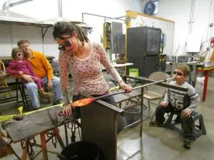 Terrapin blowing glass