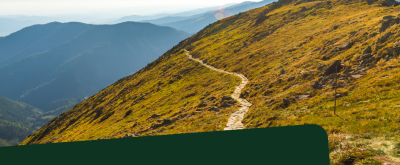 mountain trail with a scenic view of the landscape